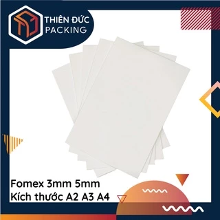 Fomex, formex, tấm fomex cứng trắng 2mm, 3mm, 5mm, 8mm, 10mm A2 A3 A4 A5 làm mô hình DIY