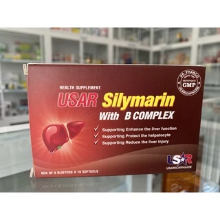 SILYMARIN USAR  tốt cho gan, giải độc và làm mát gan - Hộp 60v