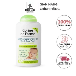 Sữa Tắm Gội Cho Bé Corine De Farme Baby Hair & Body Wash An Toàn Dịu Nhẹ Dành Cho Mọi Loại Da 250ml