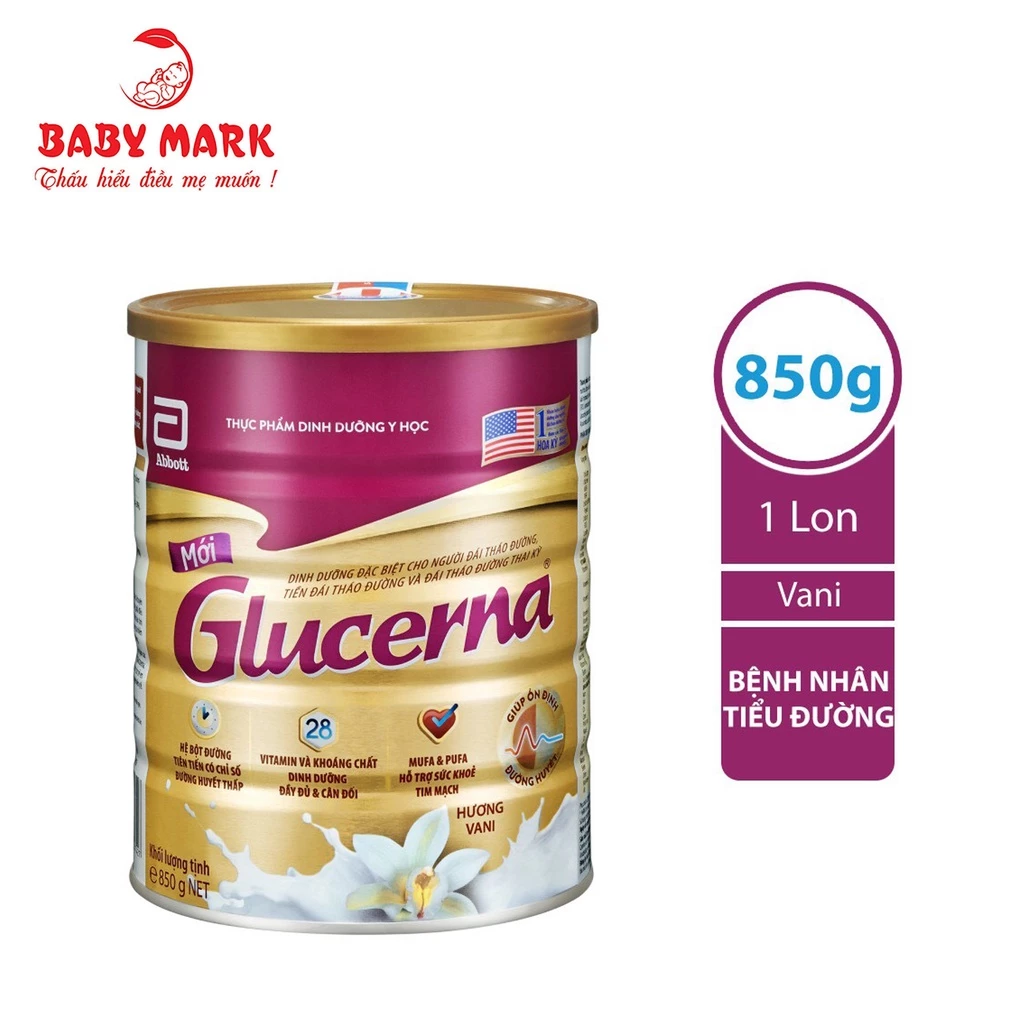 Sữa bột dành cho người bị tiểu đường Glucerna Abbott 850g