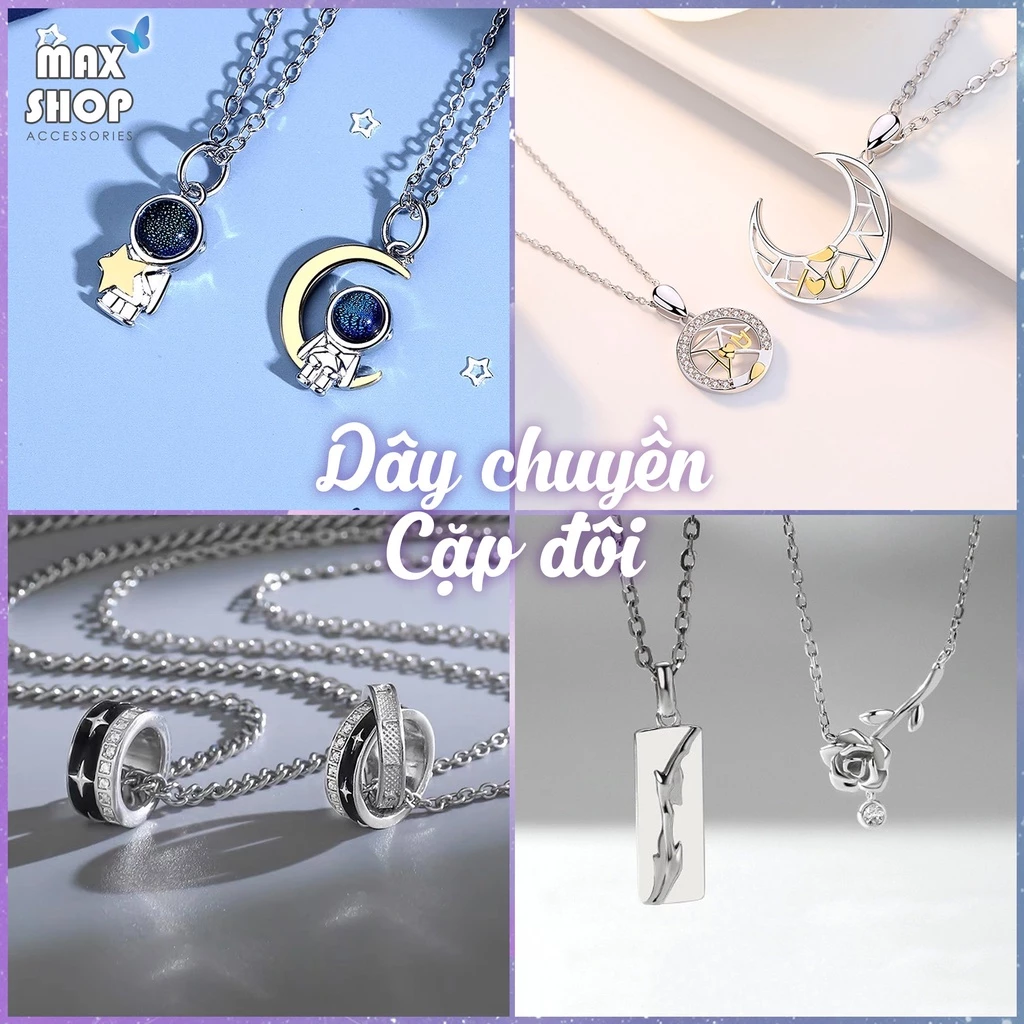 Dây chuyền mạ bạc 925 thiết kế đơn giản thời trang cho cặp đôi nam nữ nhiều kiểu dáng xinh xắn