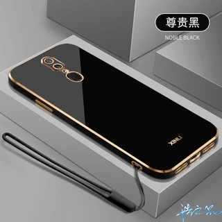 Ốp lưng Oppo F11 Pro A98 A18 A38 A77 A77S A57 4G A96 A76 4G F11 F9 5G Ốp lưng họa tiết sang trọng Vỏ mềm viền thẳng mịn Vỏ điện thoại + Dây buộc miễn phí