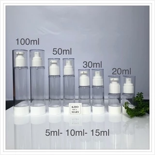 SET 5 CHAI CHÂN KHÔNG xịt giọt / xịt sương Đựng nước Hoa - Chai nhựa Pet 100ml / 30ml / 20ml / 10ml lọ chiết Mỹ phẩm