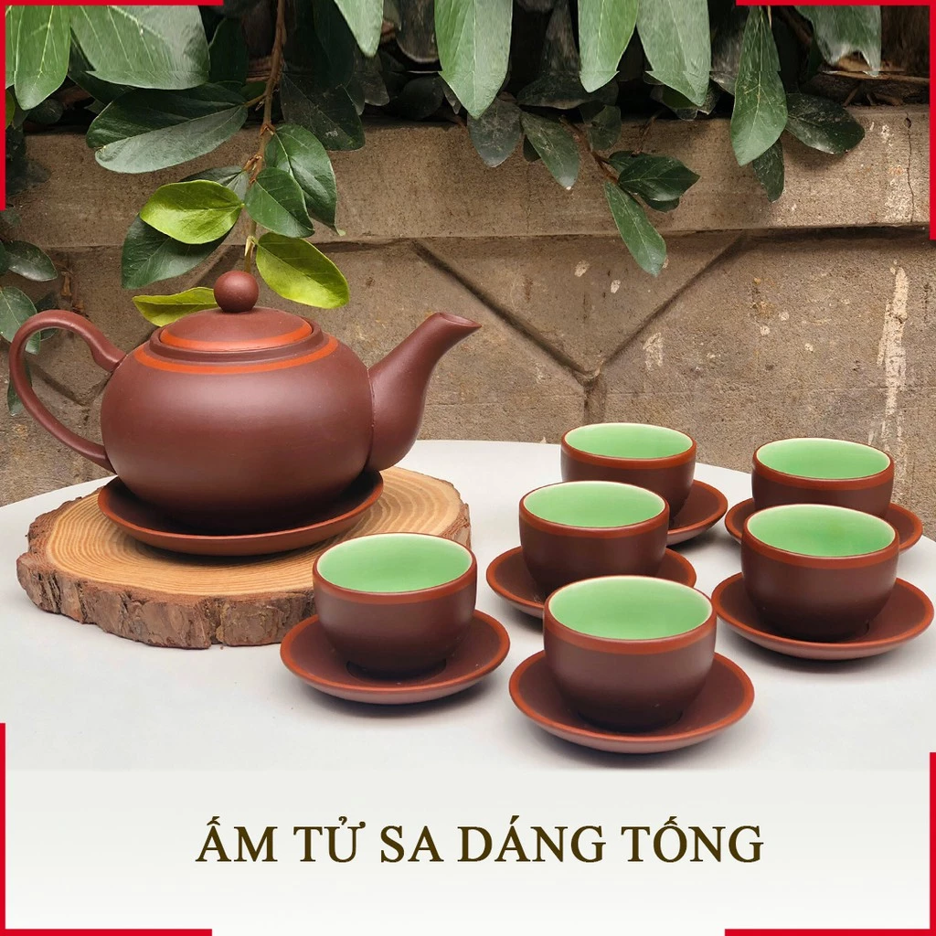 Ấm Chén Tử Sa Bát Tràng Dáng Tống