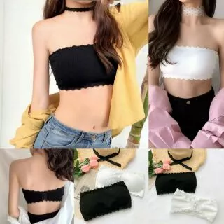 Áo bra cotton gân viền siêu xinh có dây 626