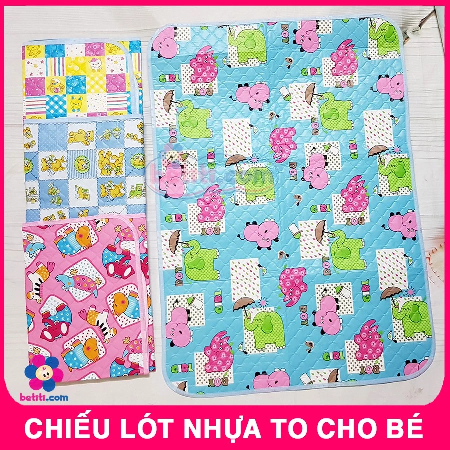 Chiếu Lót Nhựa To Chống Thấm - Chiếu Lót Trải Thay Bỉm Cho Bé kích Kích Thước 52cm x 72cm