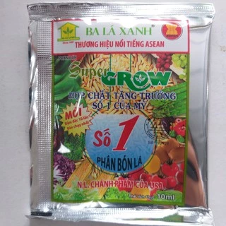 Phân bón lá - BA LÁ XANH - GROW SỐ 1 - Gói 10ml