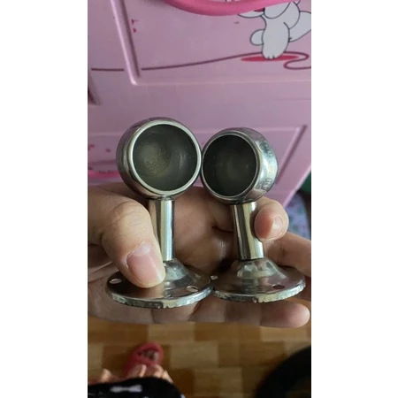 trụ đỡ (bass - bát) phi 16-mm - 19mm - 22mm - 25mm bắt tường treo rèm bằng inox - ống bít - ống rỗng (1 cái )