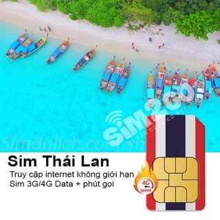 Sim du lịch Thái Lan data 4G tốc độ cao, miễn phí nghe gọi