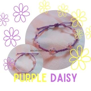 Vòng Purple Daisy - Vòng tay hoa cúc - Vòng tay waterproof (Có size chân)