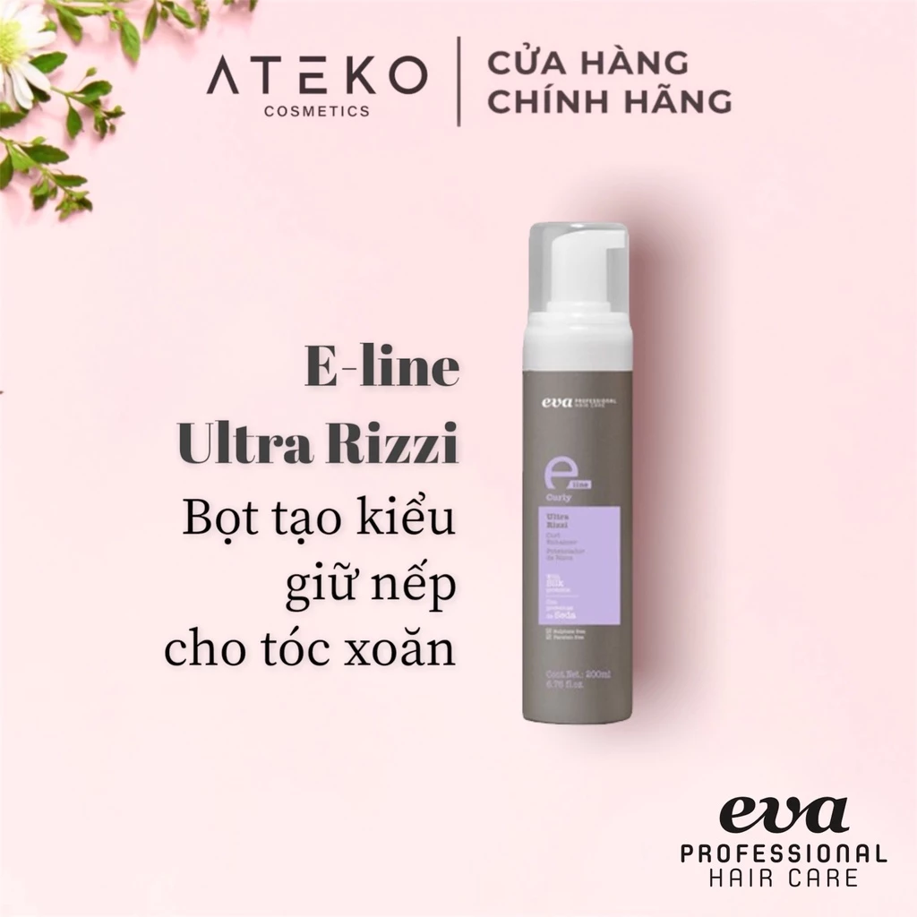 Bọt giữ nếp xoăn phồng, hippie E-line Ultra Rizzi - Eva Professional