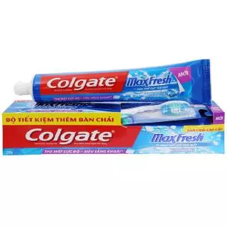 Kem đánh răng Colgate MaxFresh hương bạc hà 230g, Tặng Bàn Chải