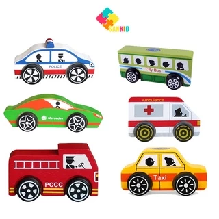 Mô hình Xe cứu hỏa, xe cứu thương, Xe Mercedes, Xe buýt, Xe cảnh sát, Xe taxi Đồ chơi gỗ Winwintoys