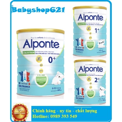 Sữa bột Alponte colostrum 0+,1+,2+ 800g