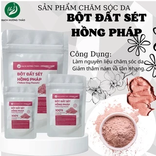 BỘT ĐẤT SÉT HỒNG PHÁP ( Pink clay French)  | Bột đất sét hồng nguyên chất làm đẹp dưỡng da | Bạch Hương Thảo