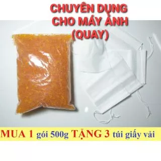 Gói 500g Hạt chống ẩm, hạt hút ẩm MÀU CAM chuyên dụng cho máy ảnh