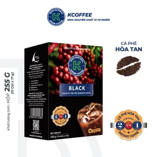 Cà phê hòa tan nguyên chất K Black 2in1 255g thương hiệu K COFFEE