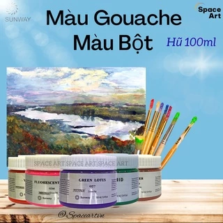  Màu vẽ Gouache, Màu Bột SUNWAY Đài Loan Hũ 100ml