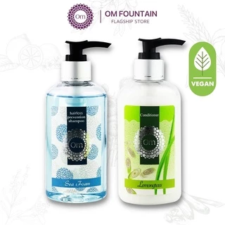 Combo Dầu Gội sạch gàu và ngừa rụng kích thích mọc tóc Tinh Dầu Bạc Hà Sea Foam 250ml - Om Fountain