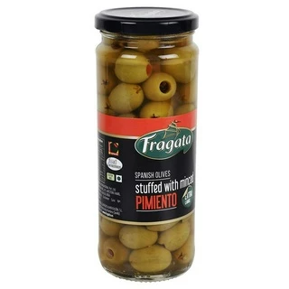 Trái Oliu Xanh Nhồi Ớt Fragata 283g Nhập Khẩu Chính Hãng - Stuffed With Minced Pimiento Spanish Olives Fragata