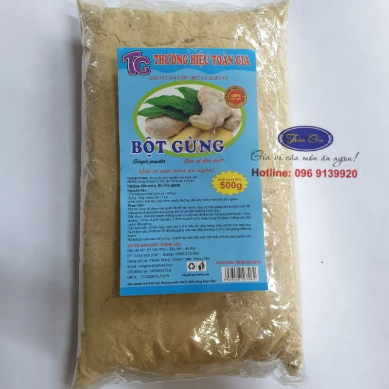 [HÀNG CAO CẤP] Bột gừng gói 500gr - Gia vị cho món ăn ngon