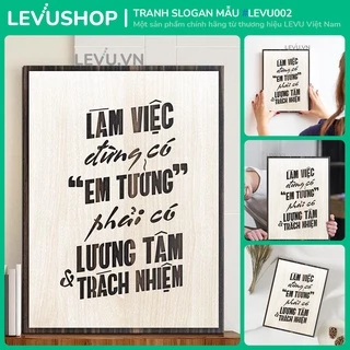 Tranh Gỗ Slogan tạo động lực LEVU002 trang trí văn phòng nơi làm việc