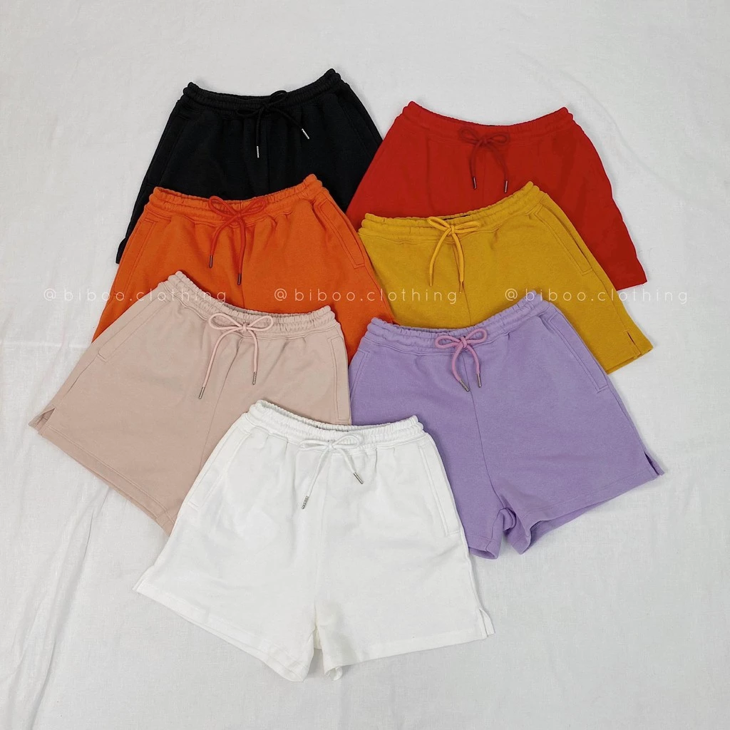 BIBOO - Quần short basic lưng thun có dây rút