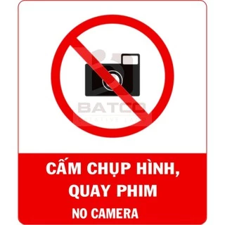 Bộ 2 biển báo cấm quay phim, chụp ảnh