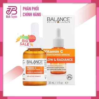 Serum BALANCE Active Formula Vitamin C Brightening Tinh Chất Trắng Da, Mờ Thâm 30ml BT Cosmetic