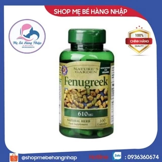 Viên uống cỏ lợi sữa cari Fenugreek 610mg của Anh cho mẹ bầu (mẫu mới)