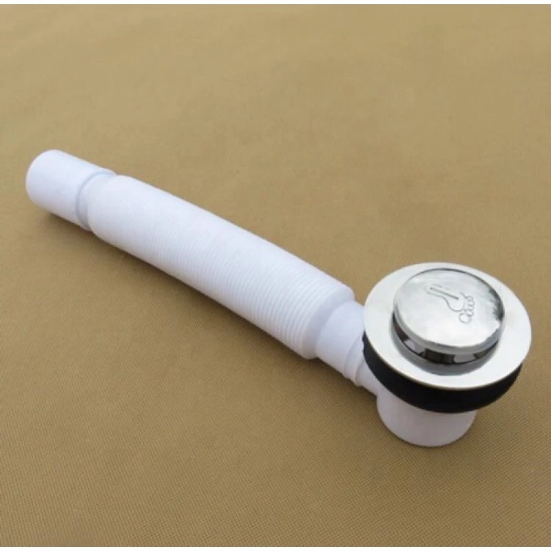 Hàng cao cấp Van xả đạp ruột gà cho bồn tắm-van xả chậu rửa mặt bảo hành 8 tháng
