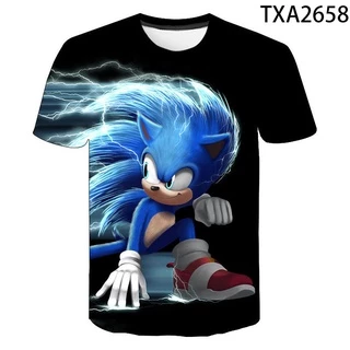 Sonic Hedgehog T-shirt Trẻ em áo thun tay ngắn mùa hè Thời trang mới cho bé gái áo phông