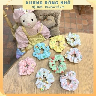 Dây cột tóc vải scrunchies - Dây buộc tóc scrunchies dễ thương màu pastel