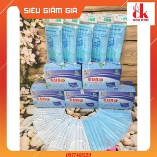 [Chính Hãng] Khẩu Trang Y Tế Euro Xanh 5 Lớp 1 Hộp 50 Chiếc