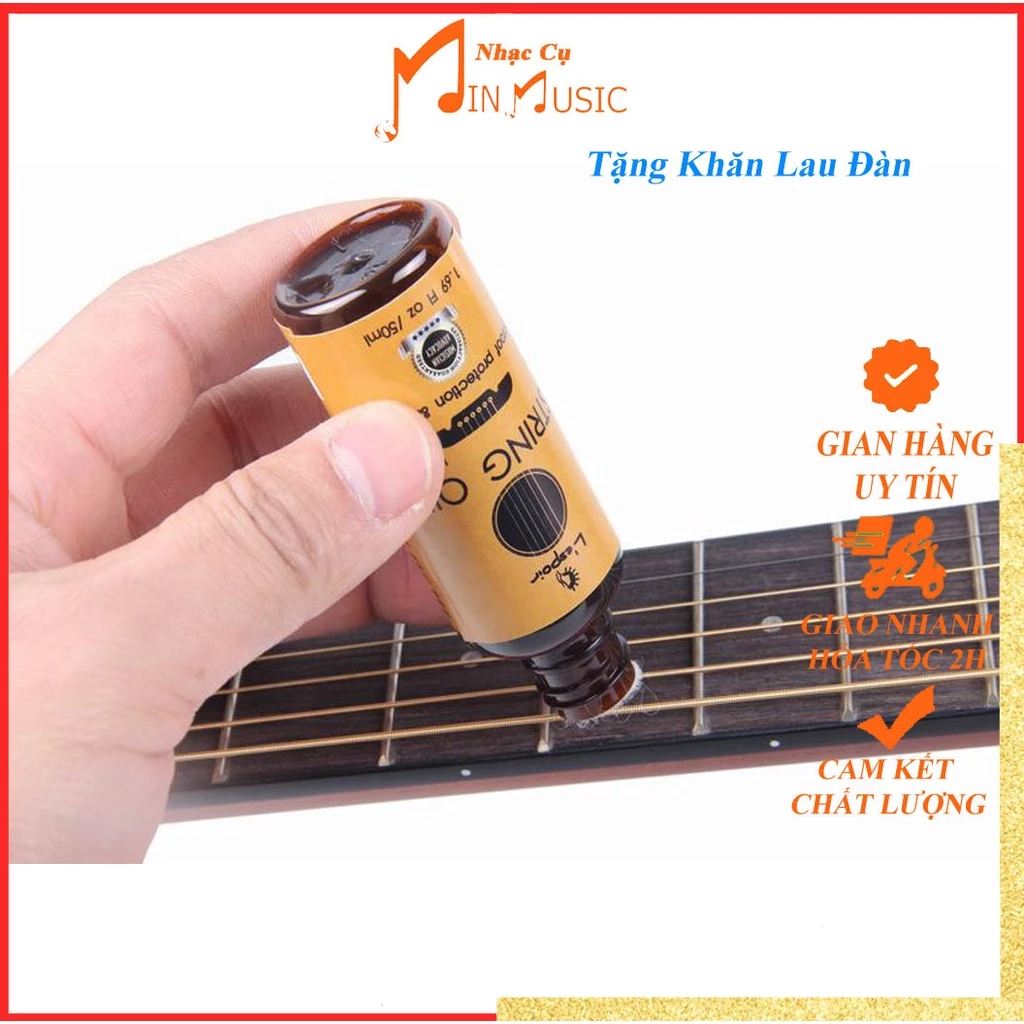 Dầu Lau Dây Đàn Guitar I Vệ Sinh Dây Đàn Bóng Mượt + Tặng Kèm Khăn Lau Đàn