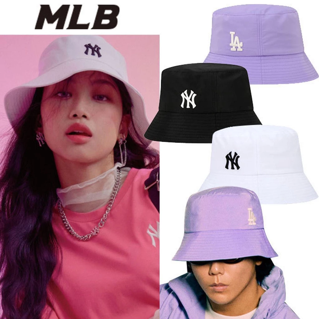 (CHÍNH HÃNG) Bucket MLB Nylon basic unisex nam nữ form vành rộng thời tràn