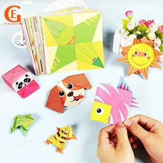 Set 54 Tờ Giấy Xếp Hình Origami 3D Họa Tiết Hoạt Hình Dễ Thương Cho Bé