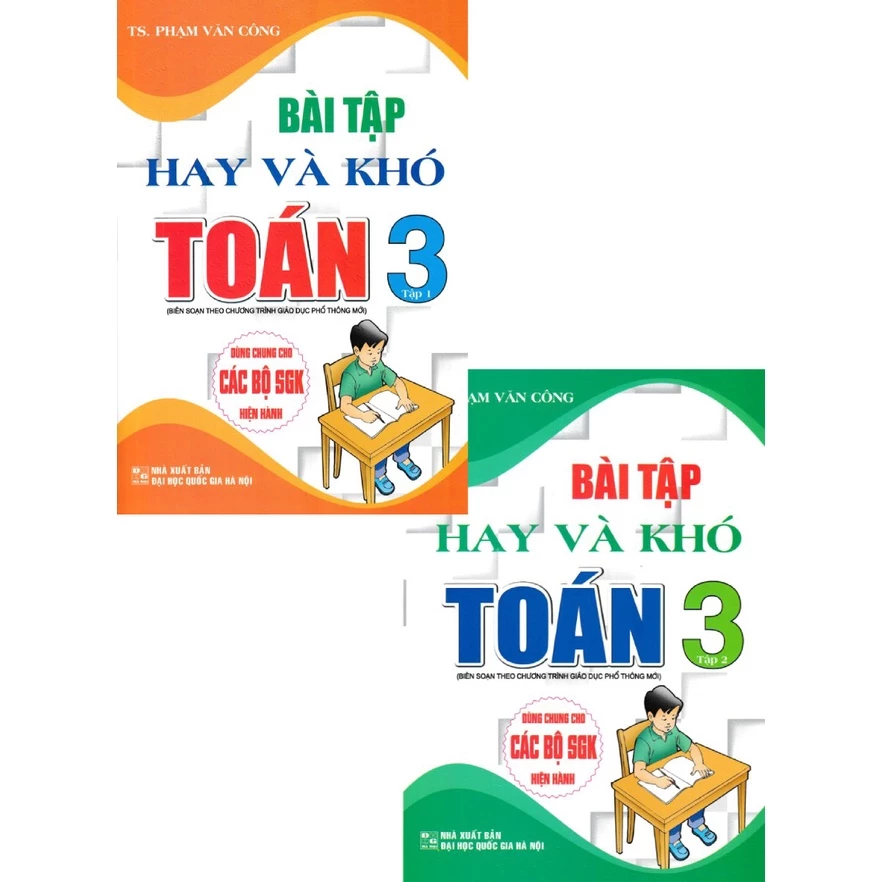 sách - combo bài tập hay và khó toán lớp 3 (bộ 2 cuốn)