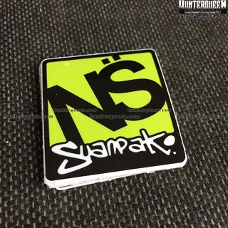 NS Suanpark[5x5.5cm] decal cao cấp chống nước, sắc nét, bền màu, dính chặt. Hình dán logo trang trí mọi nơi