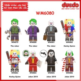 Minifigures các nhân vật Joker và Harley Quinn mới nhất - Đồ chơi Lắp ghép Xếp hình Mini Mô hình WM WM6080