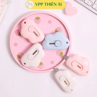 Dao rọc giấy mini cute hình đám mây, thiết kế nhỏ gọn, bỏ túi tiện lợi - Vpp Thiên Ái TA022