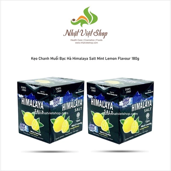 Combo 2 Hộp Kẹo Chanh Muối Bạc Hà Himalaya Mint Candy Lemon Flavour 180g