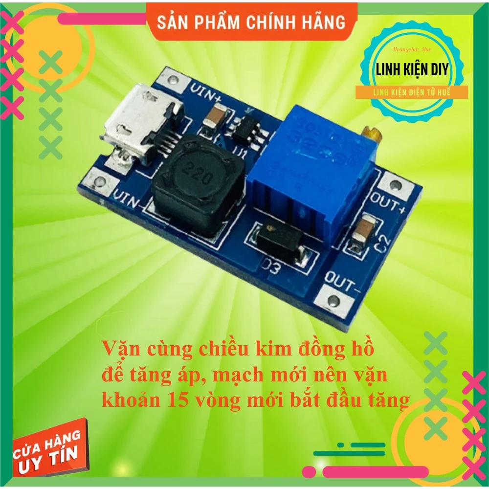 [S058] Mạch Tăng Áp Đầu Vào Microusb hoặc Dc 2v đến 24v ra Dc 5v đến 28v tối đa 2A