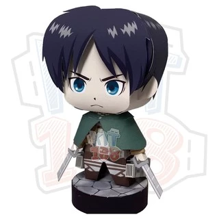 Mô hình giấy Anime Chibi Eren Yeager ver 2 - Attack on Titan