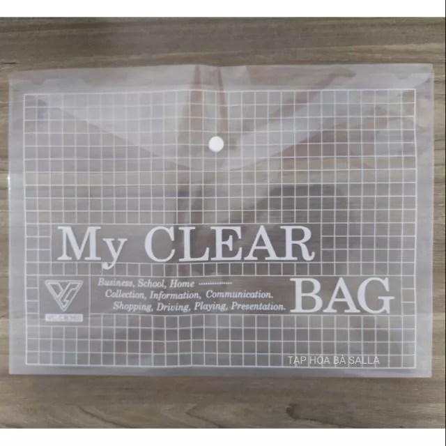 Bìa nút F4 - Túi đựng hồ sơ - Túi đựng tài liệu - Túi đựng bài kiểm tra ( my clear bag )