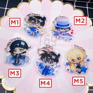 Móc khóa mica anime Detective Conan - Cute ver 2 (Loại cao cấp - Hình in ép giữa 2 mặt mica)