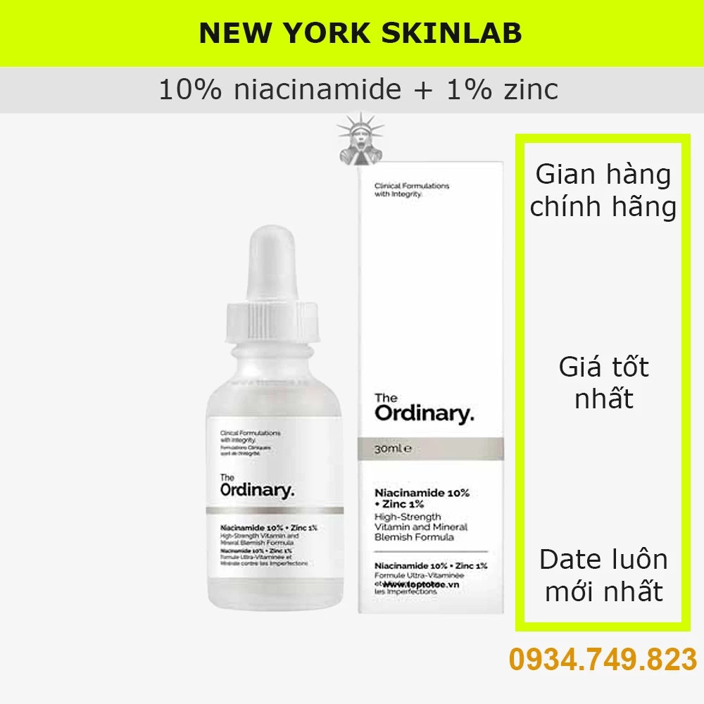 Serum B3 – The Ordinary niacinamide 10% + Zinc 1% giảm viêm, mờ thâm (30ml) - bill hãng