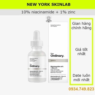 Serum B3 – The Ordinary niacinamide 10% + Zinc 1% giảm viêm, mờ thâm (30ml) - bill hãng