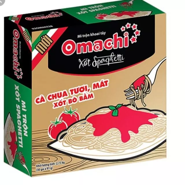 Mì Omachi xốt spaghetti thùng 30 gói