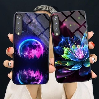 Ốp kính Xiaomi Mi 9 / Mi 9 SE / Mi 9 Pro / Mi 9 Lite mặt lưng chống bể hình hoa đẹp